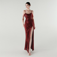 33306-S #   Nouvelle robe de soirée sexy dos nu à queue de poisson avec décoration de perles, robe pour femme corpulente, robe grande taille, taille super grande, 2025