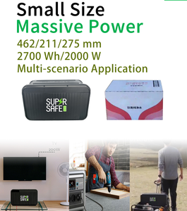 Station d'alimentation portable tout-en-un 2000W 2.7kWh avec recharge solaire, système de stockage d'énergie de secours pour la maison - Product Image 5