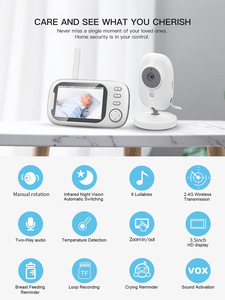 Moniteur <span class=keywords><strong>Bébé</strong></span> 720p avec Caméra, Surveillance Intelligente <span class=keywords><strong>de</strong></span> la Température, Enregistrement Vidéo en Boucle, Communication Bidirectionnelle, Cadeau <span class=keywords><strong>de</strong></span> Noël – Vente Directe Usine - Product Image 6