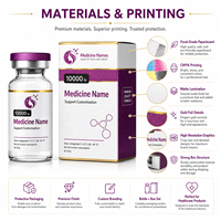 Boîte d'emballage personnalisée pour flacons de médicaments, carton pliable pharmaceutique, gaufrage, logo en feuille d'or, emballage de bouteilles, vente en gros