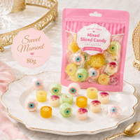 Caramelos Duros Artesanales en Rodajas 80g, Surtido de Patrones, Dulces de Roca Envueltos Individualmente, Caramelos Duros Frutales