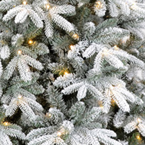 For Hot Sale 7ft Artificial Hinged Pre-lit PE PVC Mixed Snow <b>Christmas</b> <b>Tree</b> Stand LED Warm <b>White</b> Lights Indoor Use - Product Image 5