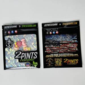 Sac d'emballage à fermeture éclair pour leurres de pêche, design différent, plastique transparent, pochette à trois côtés scellée pour l'emballage des appâts - Product Image 2