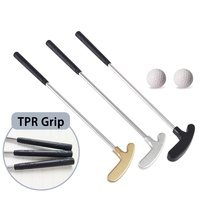 Haute Qualité Golf En Acier Inoxydable Mini Putter Balles Or Argent Double Face Golf Enfants Putters Clubs De Golf