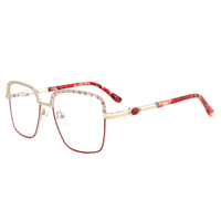 Lunettes optiques pour femmes 2026 avec monture en métal ornée de strass, lunettes élégantes de qualité supérieure