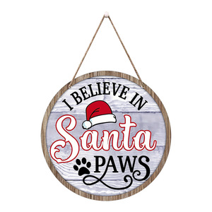 Decorazione Natalizia Circolare Creativa per Porta, Insegna <span class=keywords><strong>di</strong></span> Benvenuto per Casa e Ristorante, Decorazione da Appendere in <span class=keywords><strong>Legno</strong></span> con Finitura UV, per Pasqua e Laurea - Product Image 1