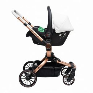 Système de voyage en stock d'usine chinoise, poussette pliable en bronze tendance avec berceau et sièges réglables en 3 positions - Product Image 1
