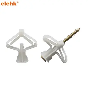 Elehk Hoge Kwaliteit Vlinder Toggle Anker Holle Muur Plug Plastic Schroef Anker Vlinder Muurplug