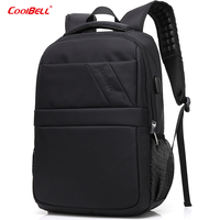 CoolBELL Mochila para Portátil de 15.6 Pulgadas para Hombre, Ligera, Duradera, Impermeable, con Puerto de Carga USB y Logotipo Personalizado
