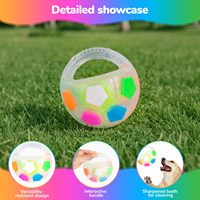 Jouet de football pour chien durable, jouet à mâcher interactif, jouet de tirage et de ramassage, jouet pour animaux de compagnie pour le nettoyage des dents