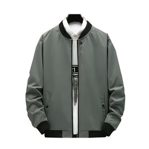 Giacca di <span class=keywords><strong>moda</strong></span> semplice da <span class=keywords><strong>uomo</strong></span> di <span class=keywords><strong>moda</strong></span> <span class=keywords><strong>giovanile</strong></span> da <span class=keywords><strong>uomo</strong></span> con colletto sportivo in tinta unita abiti da Baseball Casual di grandi dimensioni - Product Image 2