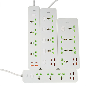 Nuevos enchufes de tira de alimentación con puertos USB Extensión eléctrica Multi Socket 13A Enchufe nominal con enchufe - Product Image 6