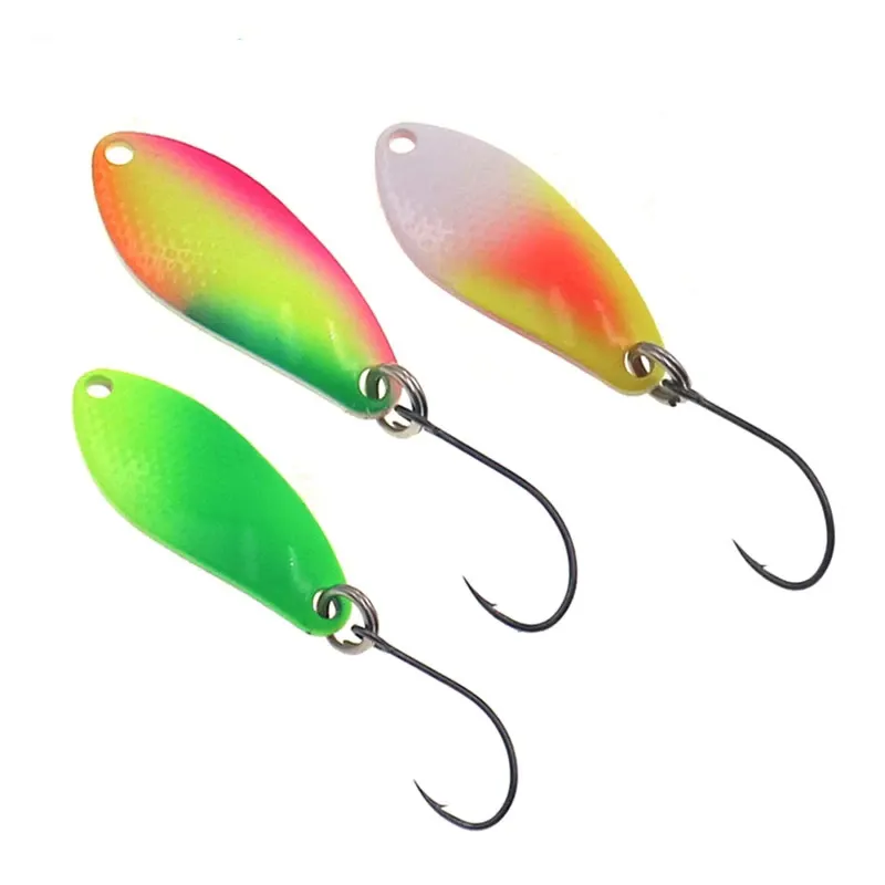 Fishing Spoon 30mm 2.5g Trout Lure Metal Fishing hard Lures Fishing Tackle