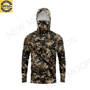 Custom Men's Fishing UPF 50+ <b>Sun</b> protection <b>Shirt</b> Long Sleeve Comfortable Breathable Quick-drying Fishing Hoodie - Product Image 5