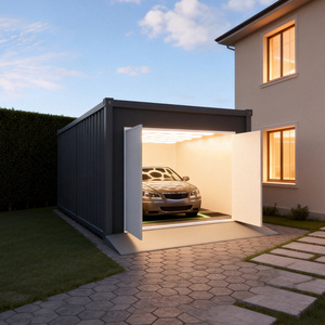 Abri de rangement préfabriqué à montage rapide, abri de voiture imperméable et isolé, garage conteneur à double porte, abri de voiture <span class=keywords><strong>pour</strong></span> extérieur - Product Image 4
