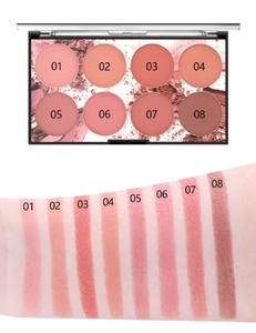 Palette de fard à joues <span class=keywords><strong>MISS</strong></span> ROSE 8 couleurs, palette de pigments minéraux pour le visage, fard à joues en poudre, longue tenue, fard à joues professionnel, maquillage de beauté - Product Image 3
