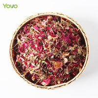 Vente en gros de poudre de pétale de fleur de rose séchée naturelle biodégradable Confettis de pétale pour la décoration de mariage