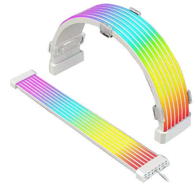 ARGB LED Strip Light Extension Cable for PC Gaming Computer ARGB GPU Power Supply Cable 3 * 8(6+2) Pin Strimer Extension Cable K