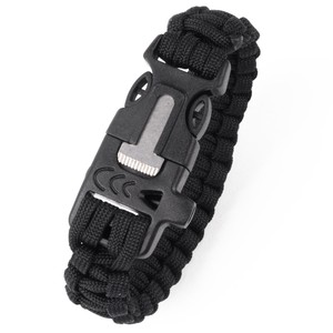 Fabrik Großhandel Multi tool OEM Seil Survival Armbänder mit Feuerstein Feuer Starter Pfeife Kompass Schnalle Kit für Wander camping - Product Image 1