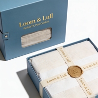Boîtes rigides en carton avec fermeture magnétique, emballage cadeau, ensemble de draps de luxe en matériaux recyclés écologiques avec logo personnalisé