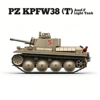 Char léger allemand 38TF et camion de terrain militaire de la Seconde Guerre mondiale, modèle de jouet en blocs de construction en plastique ABS assemblés
