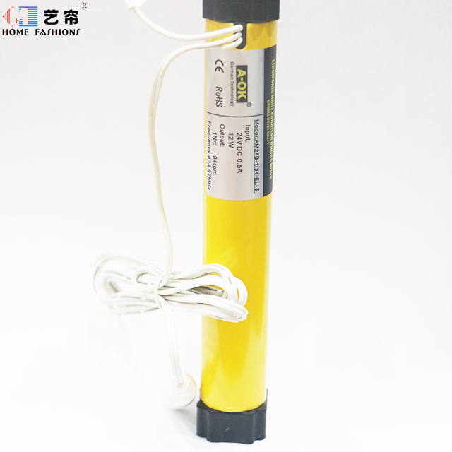 A-OK DC24V Electronic Venetian Blinds Motor Persianas Drive Double Drive Shaft Waterproof Automatic Tubular Motor 5-Year