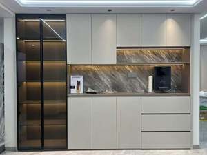 Études de cas réelles : Ensemble complet de meubles pour le salon, y compris des vitrines en verre et des armoires en bois - Product Image 2