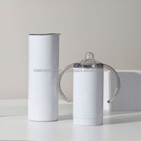 Entrepôt USA, livraison en 2 jours : Gobelets isothermes fins et droits en acier inoxydable, blancs, vierges pour sublimation, écologiques, 20OZ, avec paille
