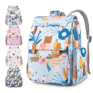 Hot selling high-quality high-capacity Oxford waterproof fabric diaper bag for travel mommy bag comes with a free urinary pad