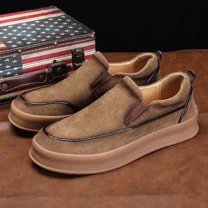 Chaussures de marche à semelle en caoutchouc, style décontracté, design contrastant, chaussures habillées Oxford pour le travail et les affaires - Product Image 5