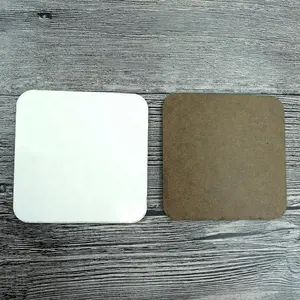 Cina Pabrik Persegi Penyerap Kosong Kayu Disesuaikan Sublimasi MDF Hardboard Coaster Cangkir Minuman Tahan Panas Tabel Tikar