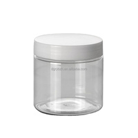 Pot cosmétique vide en plastique PET à large ouverture avec couvercles à vis en plastique et aluminium, 30g 50g 100g 150g 200g 250g