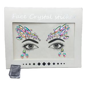 Navidad pop cara maquillaje cristal cara pegatina impermeable cara joyas Navidad maquillaje brillo diamante tatuaje - Product Image 3