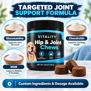 Compléments alimentaires à mâcher pour chiens seniors, pour le soutien des articulations, du cartilage et de la mobilité, avec glucosamine, MSM et curcuma — Service OEM en marque blanche - Product Image 3