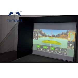 Recinto de simulador de golf con pantalla de golpe, deportes de interior, redes de práctica de béisbol, simulador de golf en casa, jaulas de bateo - Product Image 2