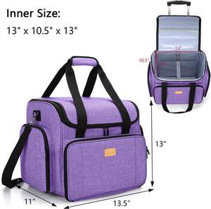 Muestra Gratuita de Bolsa para Máquina de Coser con Varilla de Tracción Externa, Bolsa de Mano para Máquina de Tejer, Almacenamiento de Herramientas de Tejer - Product Image 3