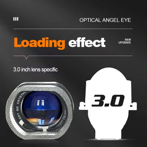 Xenplus 2.5/3.0 inch I6 I7 I8 o Loại 5D pha lê thiên thần mắt màu trắng/trắng màu vàng Màu sắc dẫn ánh sáng vòng Bìa - Product Image 6