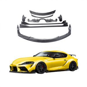 Kit carrosserie pour <span class=keywords><strong>Toyota</strong></span> <span class=keywords><strong>Supra</strong></span> A90, fibre de carbone, lèvre avant, diffuseur, spoiler, jupes latérales, 2019-2020, kit carrosserie en carbone - Product Image 1