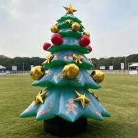 Ballon publicitaire gonflable en forme d'arbre de Noël, modèle en PVC durable et imperméable, 3,66 m de haut pour l'extérieur