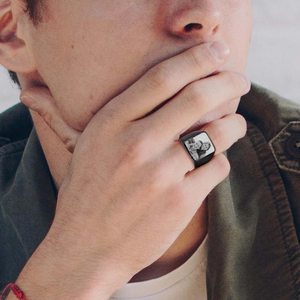 Мужское кольцо из нержавеющей стали, Современная 18-каратная позолоченная Гравировка «DIY», гравировка, подарок на день Святого Валентина, Прямая поставка ювелирных изделий - Product Image 4