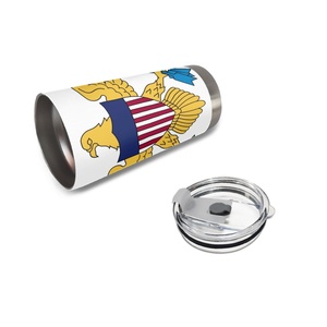 Gobelet isotherme en acier inoxydable <span class=keywords><strong>de</strong></span> 20 oz avec drapeau national des Îles Vierges, personnalisé, avec couvercle à vis, pour les trajets quotidiens, les voyages en voiture, souvenir, cadeau - Product Image 2