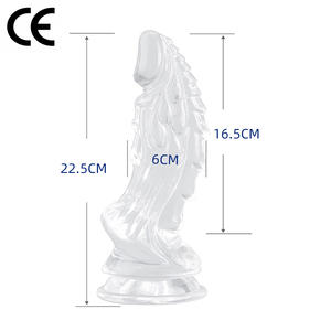 Dildo réaliste transparent extra large de haute qualité certifié CE, en cristal, étanche, avec ventouse, modèle monstre, nouveauté - Product Image 1