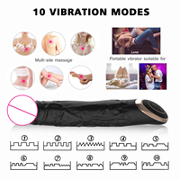 Produits les plus vendus Vibrateur réaliste pour femmes Grande taille 10 vibrations Silicone Jouet sexuel pour adultes Vibrateur Gode pour femmes adultes