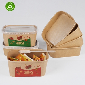 Boîtes rectangulaires en papier, contenants de stockage jetables, biodégradables, gaufrage, boîtes rigides, compatibles micro-ondes, résistantes aux fuites et à la graisse - Product Image 1