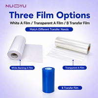 Kit de rouleaux de film PET AB UV DTF transparent pour transfert thermique, autocollant 30cm/60cm x 100m haute température pour application multi-surfaces