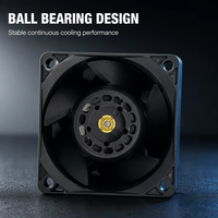 Ventilateur axial DC 6038 2,5 pouces 12V 24V 48V 60x60x38mm à haut débit d'air (CFM) sans balais pour serveur à haute pression statique