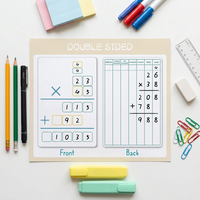 Ensemble de tableau blanc effaçable à sec pour enfants pour pratiquer l'addition soustraction Multiplication Division autocollants magnétiques en forme d'aimant en caoutchouc