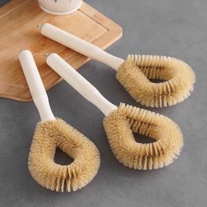 Kitchen Wooden Handle Pot Brush Coconut Bristle Hanging Loop Cleaning Brush For Pots Pans Bowls - Product Image 1