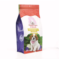 Sacs d'emballage à fond plat à fermeture éclair imprimés sur mesure à 8 soudures latérales pour aliments pour animaux de compagnie, sacs de 5 lb pour nourriture pour chiens Pedigree