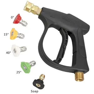 Hogedruk Waterpistool Zeepschuim Lans Sproeier Nozzles Quick Release Carwash Accessoires 14Mm M22 Socket 1/4 "Voor Auto Reinigen